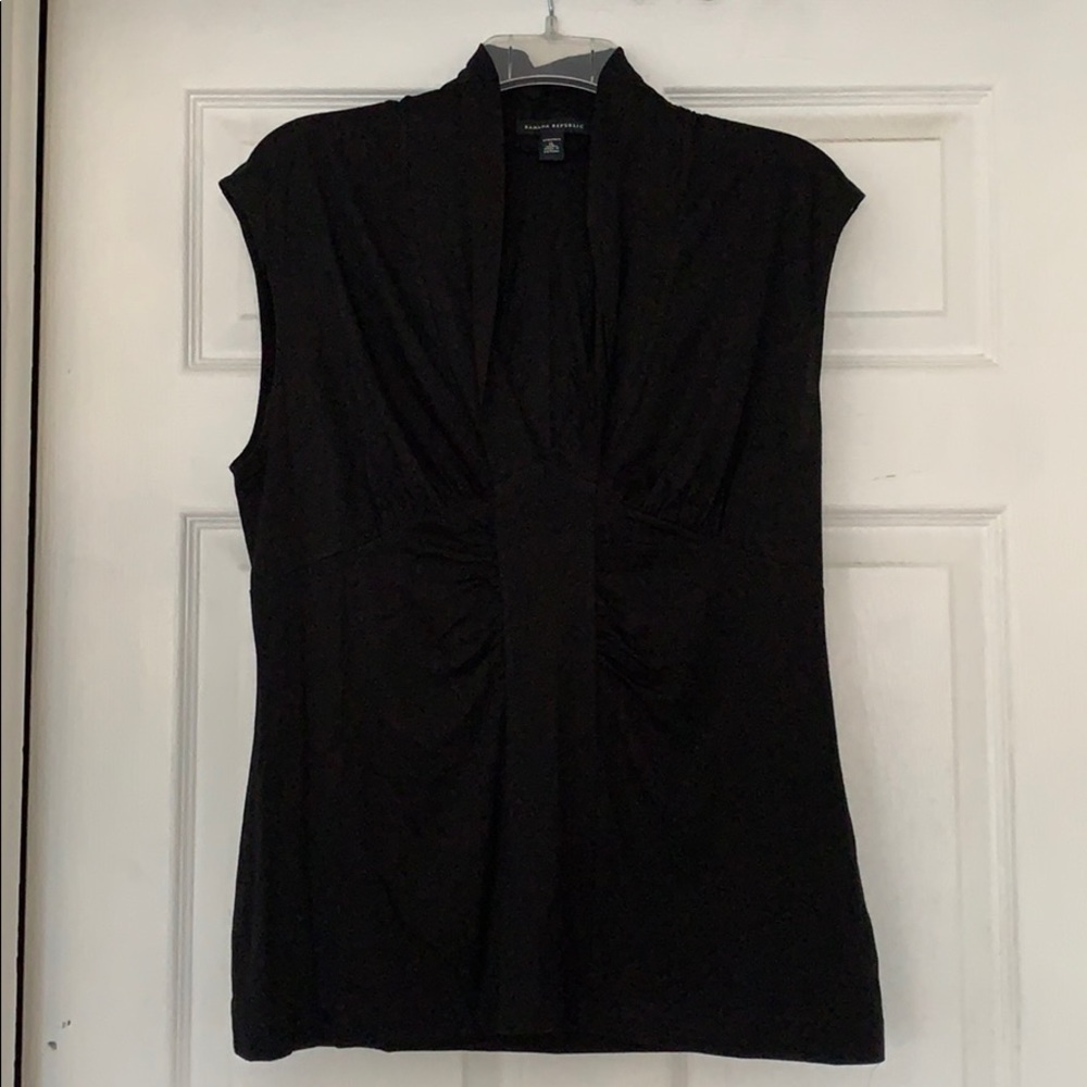 Banana Republic Black Sleeveless Blouse